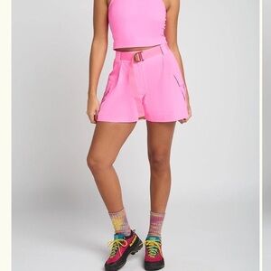 Seniq trail mix shorts in hot pink
